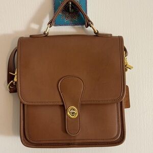 Coach Tan Leather Messenger Bag
